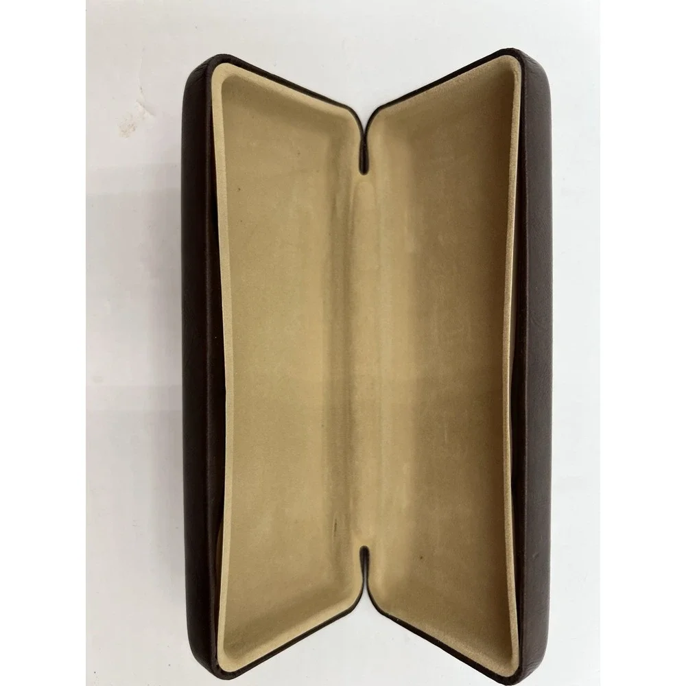 Vintage AutoFlex Flexon Marchon Hard Eyeglasses Case Brown Tan Interior Case